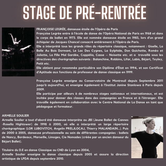 Stage pré-rentrée 2